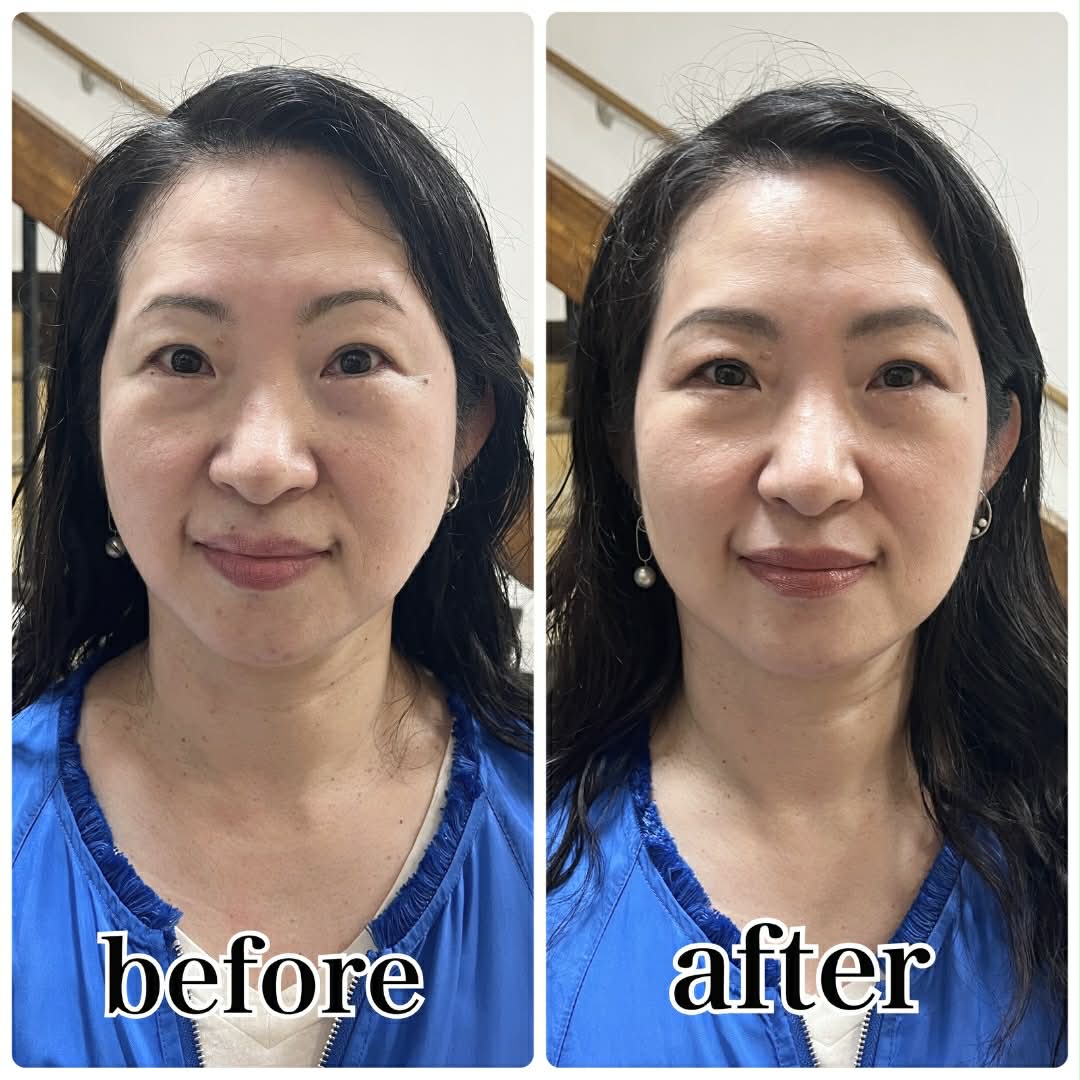 眉のインパクトで目が上にいくおかげ
か、バランスが引き上がって見える
し、頬の幅が細く見える！
頑張って眉毛 描きます。
※ちょっとしたコツで、フラメンコのレッスン後もパンダ目になりませんでした